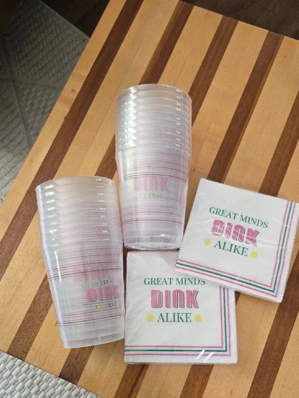 Celebrate It Pink, Green & Yellow Party Cups and Napkins